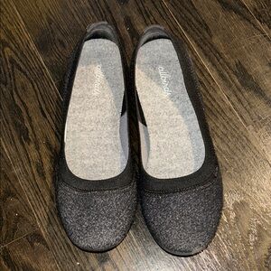 Allbirds Women's Black and Gray Sea Breezers Flats Size 8 Tencel Lyocell
